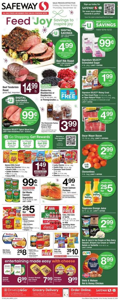 Safeway (MD, VA) Weekly Ad Flyer Specials December 16 to December 22, 2022