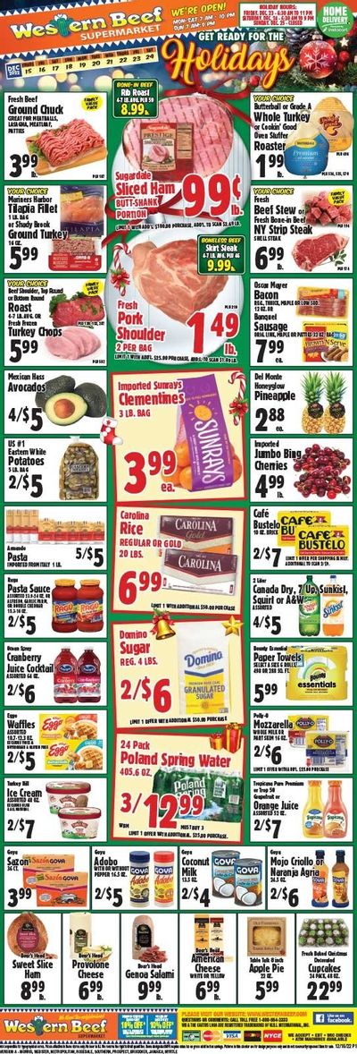 Western Beef (FL, NY) Weekly Ad Flyer Specials December 15 to December 24, 2022