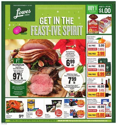 Lowes Foods (NC, SC) Weekly Ad Flyer Specials December 14 to December 24, 2022
