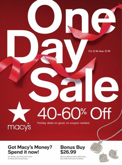 Macy's Weekly Ad Flyer Specials December 16 to December 18, 2022