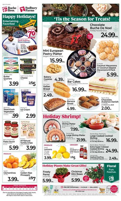 Roche Bros. (MA) Weekly Ad Flyer Specials December 16 to December 24, 2022