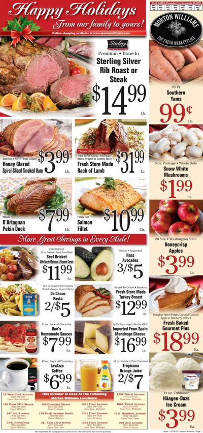 Morton Williams (NY) Weekly Ad Flyer Specials December 16 to December 22, 2022