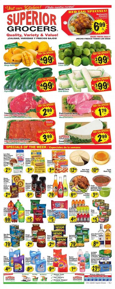 Superior Grocers Weekly Ad & Flyer April 22 to 28
