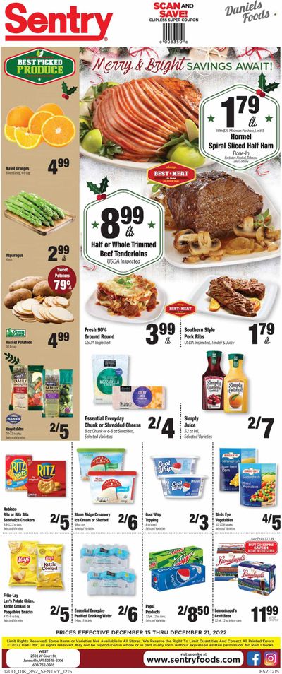 Sentry Foods (WI) Weekly Ad Flyer Specials December 15 to December 21, 2022