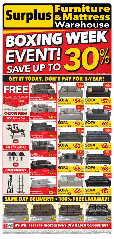 Surplus Furniture & Mattress Warehouse (Sydney) Flyer December 19 to January 1