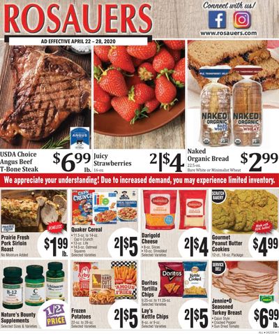 Rosauers Weekly Ad & Flyer April 22 to 28