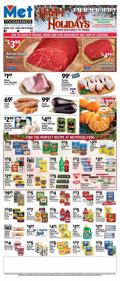 Met Foodmarkets Weekly Ad Flyer Specials December 18 to December 24, 2022