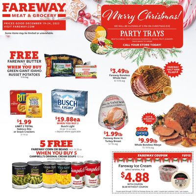 Fareway (IA) Weekly Ad Flyer Specials December 19 to December 24, 2022