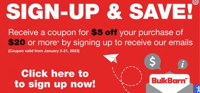 Bulk Barn Canada: Get a Coupon for January When You Sign up for Emails