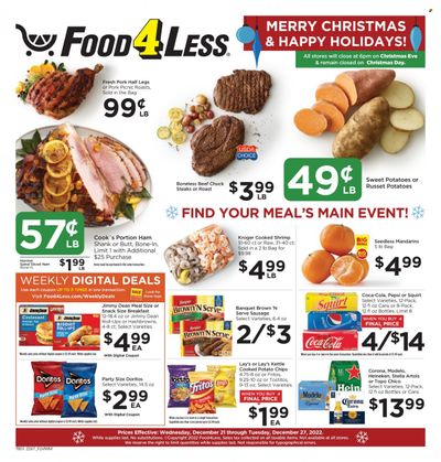 Food 4 Less (IL) Weekly Ad Flyer Specials December 21 to December 27, 2022
