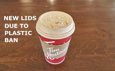 Tim Hortons New Fibre Cup Lids and Wooden Cutlery (Due to Canada’s Plastic Ban)