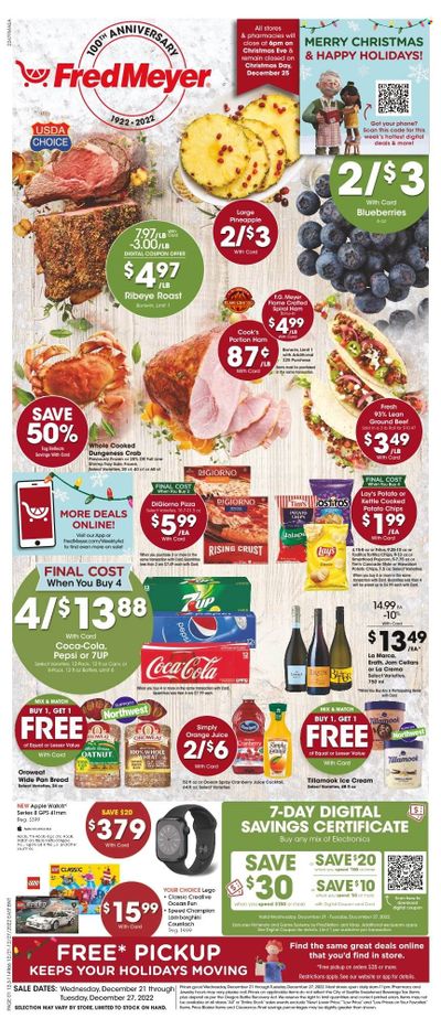 Fred Meyer Weekly Ad Flyer Specials December 21 to December 27, 2022