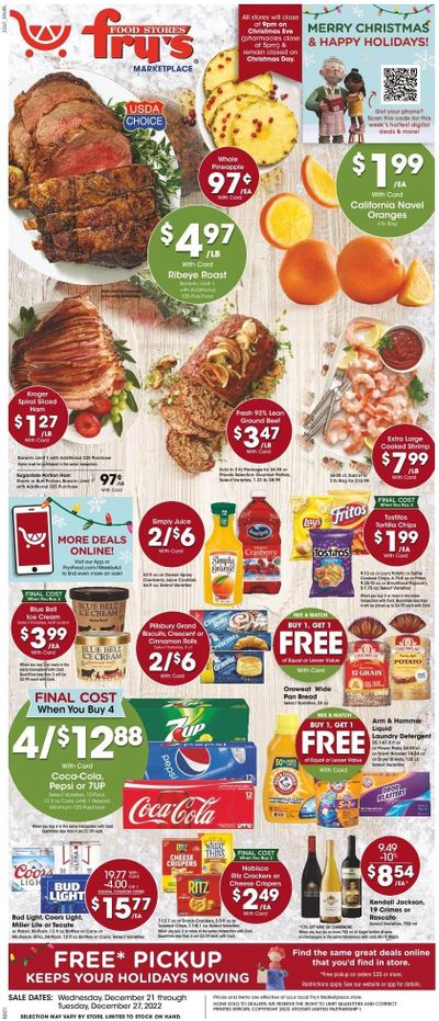 Fry’s (AZ) Weekly Ad Flyer Specials December 21 to December 27, 2022