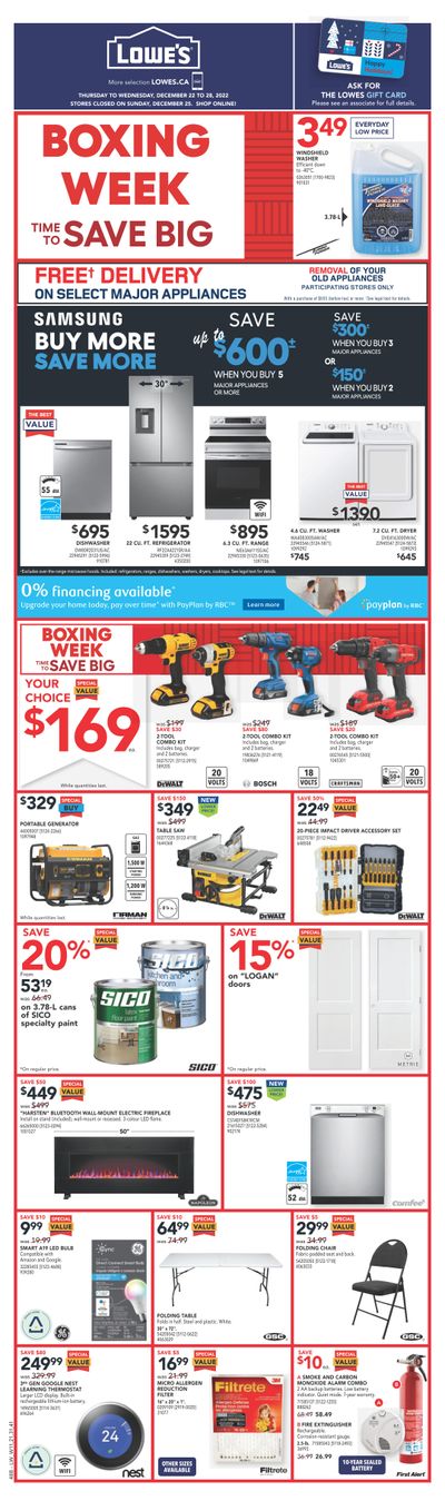 Lowe's (West) Flyer December 22 to 28
