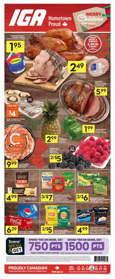 IGA (West) Flyer December 22 to 28