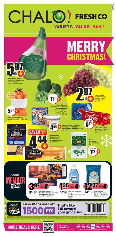 Chalo! FreshCo (West) Flyer December 22 to 28