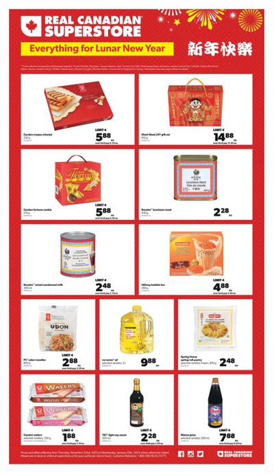 Real Canadian Superstore (ON) Everything For Your Lunar New Year Flyer December 22 to January 25