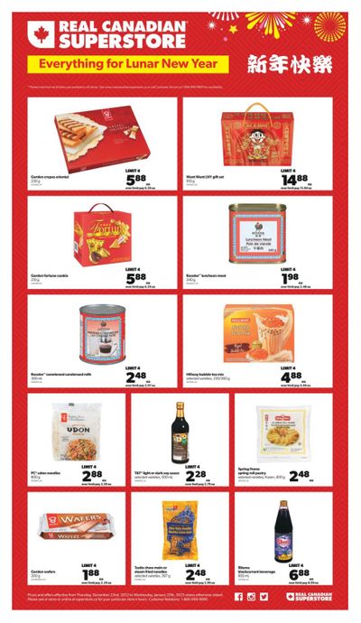 Real Canadian Superstore (West) Everything For Your Lunar New Year Flyer December 22 to January 25