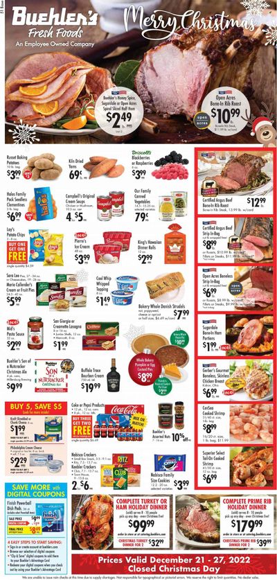 Buehler's (OH) Weekly Ad Flyer Specials December 21 to December 27, 2022