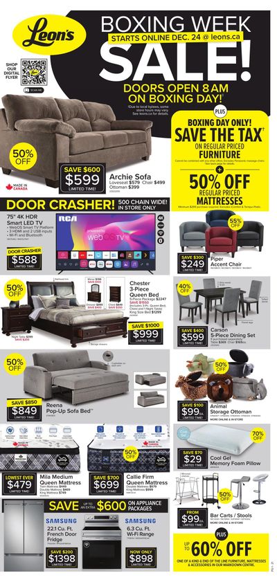 Leon's Boxing Week Sale Flyer December 24 to January 4