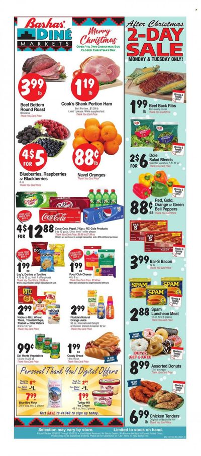 Bashas' Diné Markets (AZ, NM) Weekly Ad Flyer Specials December 21 to December 27, 2022