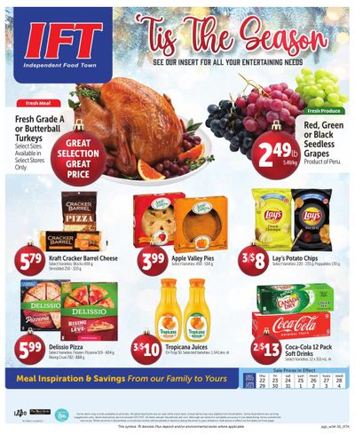 IFT Independent Food Town Flyer December 22 to January 4