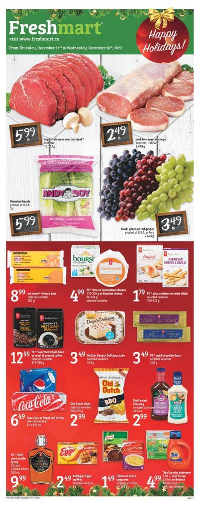 Freshmart (West) Flyer December 22 to 28