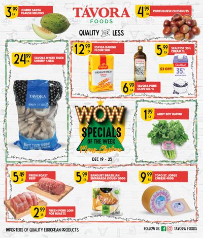 Tavora Foods Flyer December 19 to 25