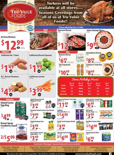 Tru Value Foods Flyer December 21 to 27