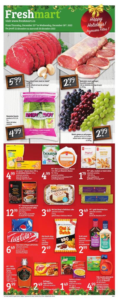 Freshmart (ON) Flyer December 22 to 28