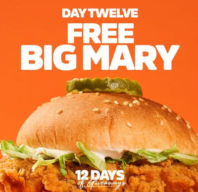 Mary Brown’s: Free Big Mary Sandwich Chicken Burger Today Only