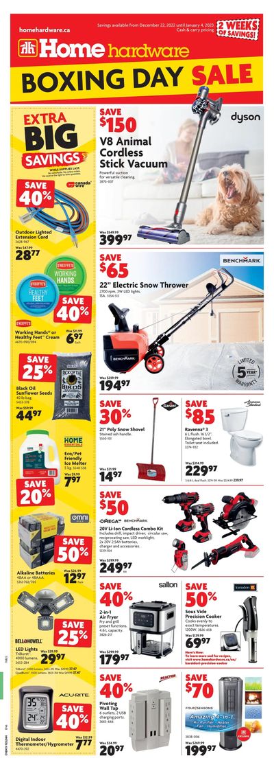 Home Hardware (ON) Flyer December 22 to Janaury 4