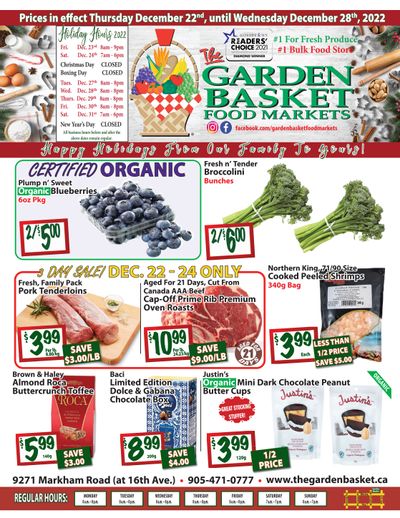 The Garden Basket Flyer December 22 to 28