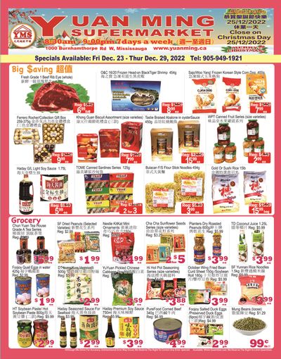 Yuan Ming Supermarket Flyer December 23 to 29
