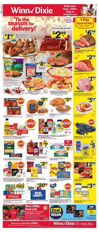 Winn Dixie (MS) Weekly Ad Flyer Specials December 21 to December 27, 2022