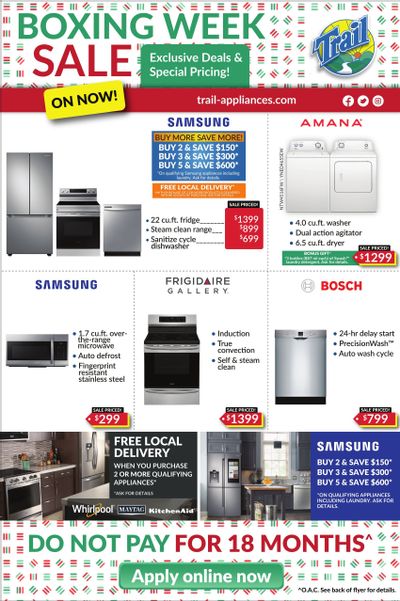 Trail Appliances (AB & SK) Flyer December 22 to 28
