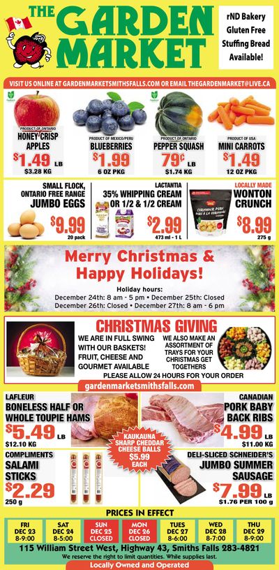 The Garden Market Flyer December 23 to 29