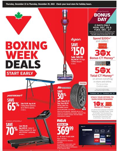 Canadian Tire Boxing Week 2022 Flyer’s Sale & Deals