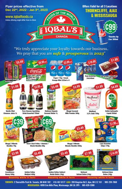 Iqbal Foods Flyer December 22 to January 3