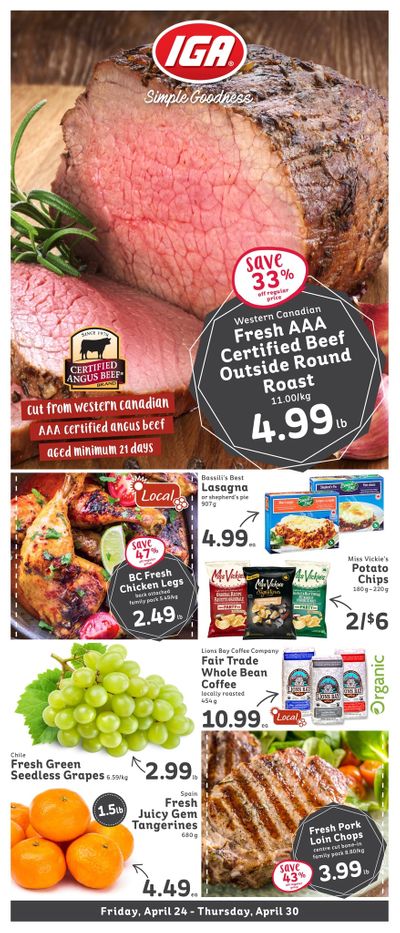 IGA (BC) Flyer April 24 to 30
