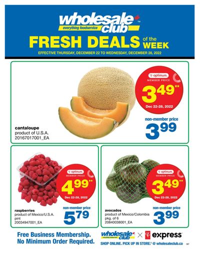 Wholesale Club (ON) Fresh Deals of the Week Flyer December 22 to 28 Wholesale Club (ON) Fresh Deals of the Week Flyer December 22 to 28
