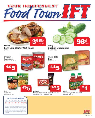 IFT Independent Food Town Flyer April 24 to 30