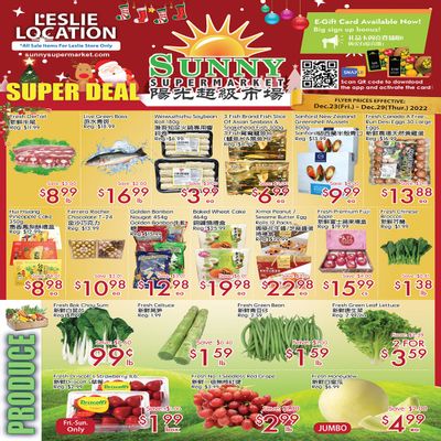 Sunny Supermarket (Leslie) Flyer December 23 to 29
