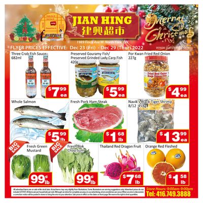 Jian Hing Supermarket (North York) Flyer December 23 to 29