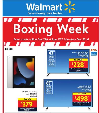 Walmart Canada Boxing Day/Week Flyer Deals 2022 Live Now