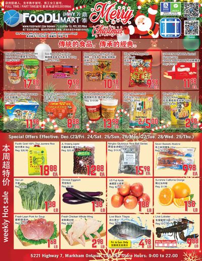 FoodyMart (HWY7) Flyer December 23 to 29