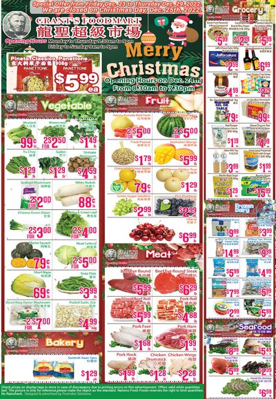Grant's Food Mart Flyer December 23 to 29