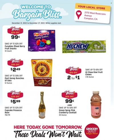 Grocery Outlet (CA, ID, OR, PA, WA) Weekly Ad Flyer Specials December 21 to December 27, 2022