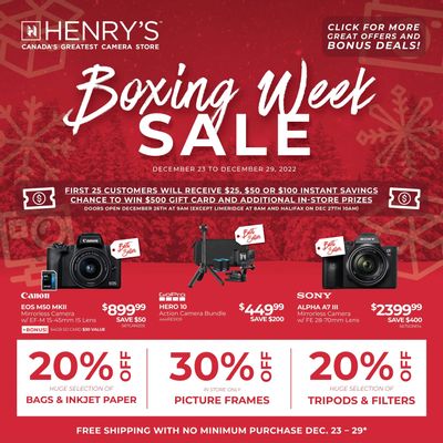 Henry's Boxing Week Sale Flyer December 23 to 29