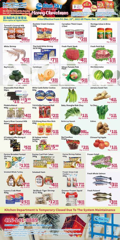 Blue Sky Supermarket (North York) Flyer December 23 to 29